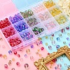 565Pcs 15 Style Transparent Spray Painted Glass Beads Strands GLAA-YW0001-47-5
