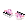 Mother's Day Silicone Focal Beads SIL-B078-07B-2