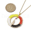 Glass Seed Beads Boho Pendant Necklaces NJEW-MZ00038-4