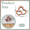 Olycraft 2Pcs Copper Linking Rings KK-OC0001-54-2