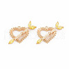 Brass Micro Pave Cubic Zirconia Pendants KK-S364-274B-1