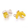 Brass Enamel Charms KK-G462-20LG-2