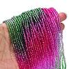 Transparent Painted Glass Beads Strands X1-DGLA-A034-T1mm-A06-2
