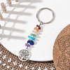 Chakra Natural Gemstone Chips Keychains KEYC-JKC00550-03-3