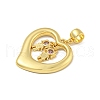 Brass Micro Pave Cubic Zirconia Pendants KK-N254-120A-G-2