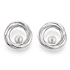 Rhodium Plated 925 Sterling Silver Peg Bails STER-T004-44P-3