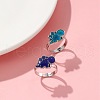 Dinosaur Alloy with Epoxy Adjustable Finger Rings for Girls FS-WG0F7DB-01-1