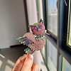 Owl Alloy Rhinestone Brooches PW-WG13AF2-01-2