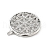Brass Micro Pave Cubic Zirconia Pendants KK-L228-33P-2