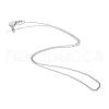 Brass Cable Chain Necklaces NJEW-E151-03P-3