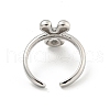 Brass Letter Open Cuff Rings for Women RJEW-G313-01Y-P-3