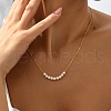 Elegant Natural Freshwater Pearl Rice Beaded Metal Chain Necklaces for Women XK5960-6