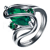 Horse Eye Brass Pave Cubic Zirconia Finger Rings for Women FS-WG8B7C3-12-2