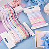 30 Yards 6 Colors Polycotton(Polyester Cotton) Ribbon OCOR-TAC0030-03B-5