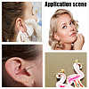 GOMAKERER 5Pairs 925 Sterling Silver Ear Stud Findings FIND-GO0002-66RG-7