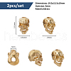 SUPERFINDINGS 2Pcs Brass European Beads KK-FH0007-62G-2