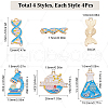 SUNNYCLUE 16Pcs 4 Styles Alloy Enamel Pendants FIND-SC0011-01-2
