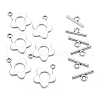 Flower Tibetan Style Alloy Toggle Clasps A0977Y-2