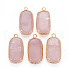 Natural Rose Quartz Pendants G-S359-292D-1