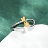 304 Stainless Steel Cuff Rings RJEW-P153-04G-1