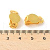 Brass Rack Plating Clip-on Earrings Findings KK-L184-24G-3