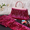 Polyester Tinsel Tassel Trimming DIY-WH0430-372A-4
