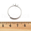 Flat Round Brass Adjustable Ring Settings KK-G527-01B-P-3