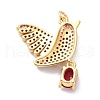 Real 18K Gold Plated Brass Micro Pave Cubic Zirconia Pendants KK-D004-27G-3