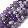 Round Natural Chevron Amethyst Bead Strands G-S380-01B-2