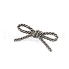 Twist Bowknot Zinc Alloy Ornament Clasps PURS-PW0007-13B-1