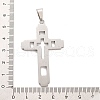 Non-Tarnish 304 Stainless Steel Big Pendants STAS-Z080-04P-3