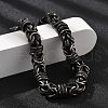 304 Stainless Steel Byzantine Chains Bracelets for Women Men BJEW-A031-04E-AS-4
