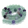 Natural Fluorite Beads Strands G-G763-13-6mm-2