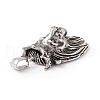 Tibetan Style 304 Stainless Steel Pendants STAS-P305-62AS-2