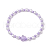 4Pcs ABS Plastic Imitation Pearl Round Beads Stretch Bracelets for Womrn BJEW-JB11686-3