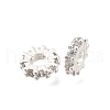 Brass Micro Pave Clear Cubic Zirconia Beads KK-K300-02B-S-1