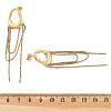 304 Stainless Steel Oval Tassel Stud Earrings EJEW-C132-01G-5