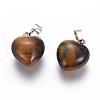 Natural Tiger Eye Pendants G-J386-H08-2