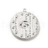 304 Stainless Steel Pendants Rhinestone Setting STAS-I197-022P-3