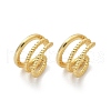 Triple-Layer Brass Open Cuff Earrings for Women EJEW-G297-33G-2