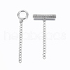 Brass Micro Pave Clear Cubic Zirconia Toggle Clasps ZIRC-S067-032P-NR-3