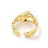 Brass Open Cuff Ring Settings KK-G518-08G-01-3