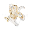 Fleur-de-lis Alloy Open Cuff Rings for Women RJEW-K277-01S-2