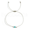 Natural Turquoise Beads Braided Bead Bracelets JC9277-1-1