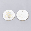Freshwater Shell Pendants SHEL-T009-12G-2