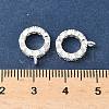 Brass Micro Pave Clear Cubic Zirconia Tube Bails KK-A254-02A-S-2