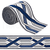 5M Polyester Jacquard Stripe Ribbon SRIB-WH0026-06B-1