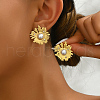 Stainless Steel Flower Stud Earrings EQ2548-1-1