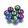 Rack Plating Rainbow Color 304 Stainless Steel Beads STAS-S119-081E-01-1