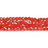 Transparent Electroplate Glass Beads Strands EGLA-A039-T3mm-B14-1